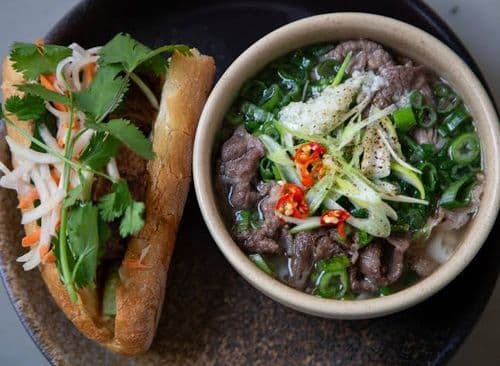 Banh Mi & Half Beef Pho Set