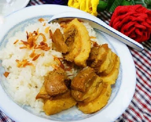 豚の角煮もちご飯